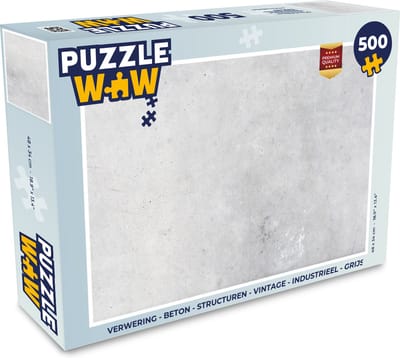 Puzzel Verwering - Beton print - Structuren - Vintage - Industrieel - Grijs - Legpuzzel - Puzzel 500 stukjes