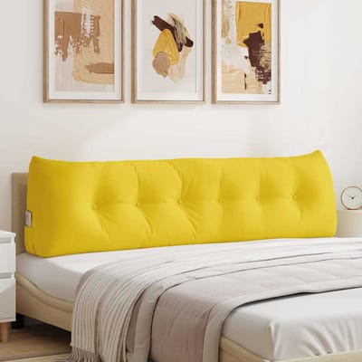 vidaXL - Rugkussen - Licht - Geel - 180 - x - 24 - x - 50 - cm - Stof
