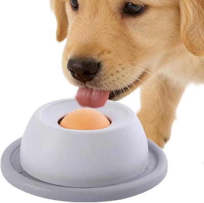 Famanu - Slow Feeder, voederdispenser als lek-speelgoed, voederspeelgoed voor langzame voeding, voor verveling, voor reizen, training, indoor en outdoor beweging en