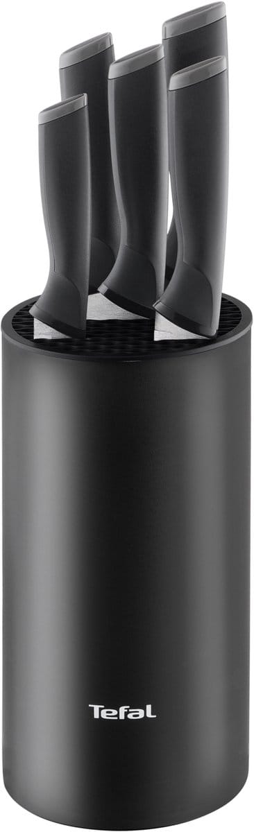 Tefal Comfort Knives Messenset - 5-delig - Met blok - Zwart