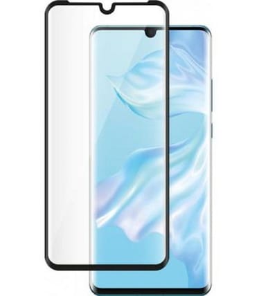 Bigben Connected, Screenprotector geschikt voor Huawei P30 Pro - Tempered Glass 3D & Anti-Scratch, Transparant zwart