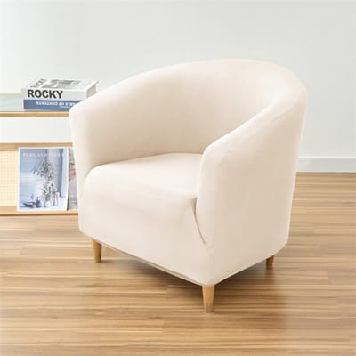 1PC Effen Kleur Club Kuip Fauteuil Hoes Stretch Barstoel Slipcover Elastische Eenpersoons Bankhoes voor Aanrecht Slaapkamer Woonkamer