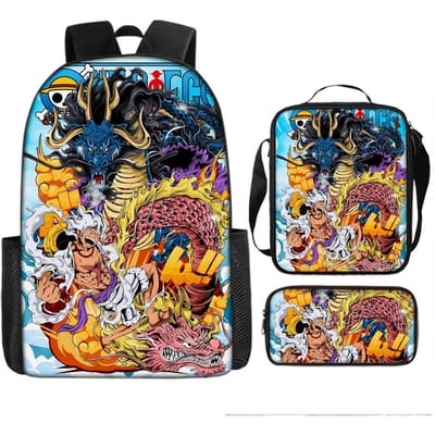One Piece One Piece Schooltas Luffinica Zeekoning Student Schooltas Rugzak Set Three piece set