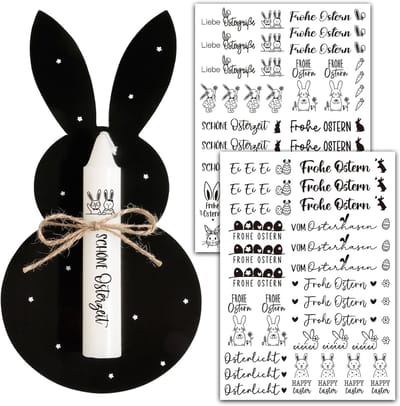 2x Set Paasdecoratie: Tattoofolie, Cadeaukaarten en Cellofaan Zakjes met Jute Touw
