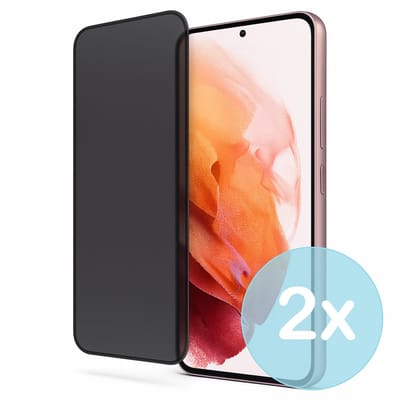 Privacy Screenprotector Geschikt voor Samsung Galaxy S21 – Anti-Gluren – Krasbestendig Gehard Glas 9H – Volledige Dekking – 2-Pack – FuturiQ