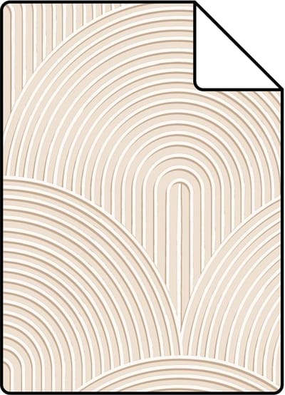 Proefstaal ESTAhome behang 3D-motief beige - 26.5 x 21 cm - 131100-S