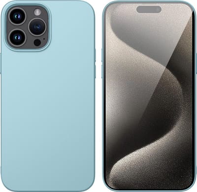 Hoesje Geschikt voor iPhone 15 Pro – Liquid siliconen Backcover – Blauw