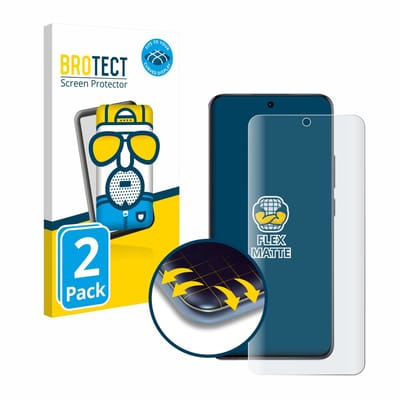 BROTECT - Screenprotector voor Oppo Reno 12 - Folie Beschermfolie matte volledig dekking 2 Stuks