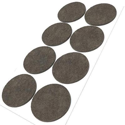 Zelfklevende viltglijders 60 mm - Bruin rond voor meubel- en vloerbescherming