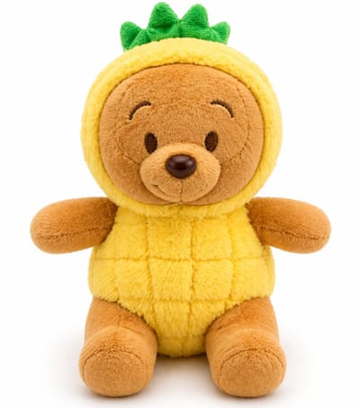 Topknuffels® Teddybeer Winky in Ananas Onesie Pluche Knuffel 25 cm - Speelgoed Knuffels voor Kinderen Jongens Meisjes - Knuffelbeer Teddy Beertje