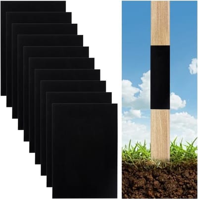 12 Stuks Omheiningspaalbeschermers 38 x 25 x 0,25 cm - Zelfklevende Postwraps voor Veranda, Voethoes voor Kunstbenodigdheden en Scrapbooking