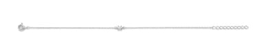 New Bling Zilveren Armband 9NB-0395 16,5 + 3 CM -Zirkonia - ankerschakel - Zilverkleurig