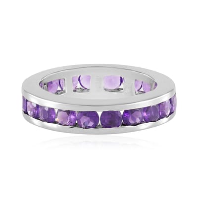 Cavill - Zilveren ring 925 Sterling met 1,71 ct Zambia amethisten - 20x rond geslepen paarse edelstenen - Gerhodineerd - Elegant en tijdloos