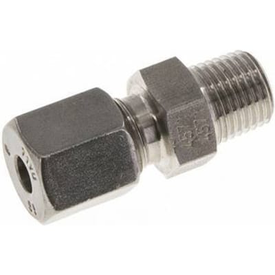 6L & R1/4'' RVS Rechte Snijringkoppeling Buitendraad 630bar ISO 8434-1