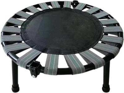 Kleine trampoline - Indoor springbed - Thuis sporten - Opvouwbaar ontwerp - Max 165 kg - Grijs