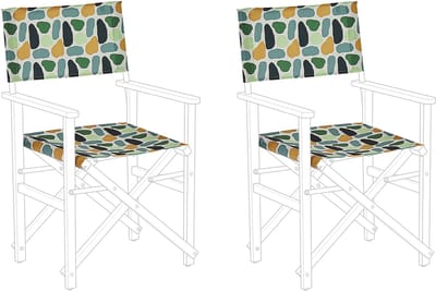 CINE - Ligstoel doek set van 2 - Multicolor Geometrisch - Polyester