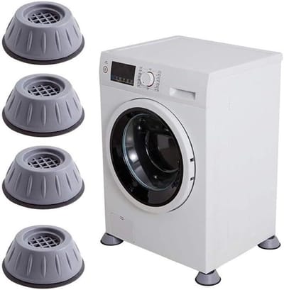 Wasmachine voeten - Antivibratie pads - Stil en stabiel - Vocht en slijtage - 4 stuks - Grijs