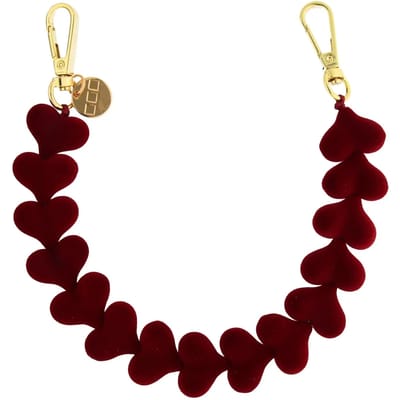 123watches Telefoonkoord Fluwee - bordeaux rood - goud - Geschikt voor iPhone en andere smartphones