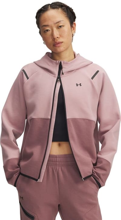 Under Armour Unstoppable Fleece Jas Met Capuchon Dames Roze K673