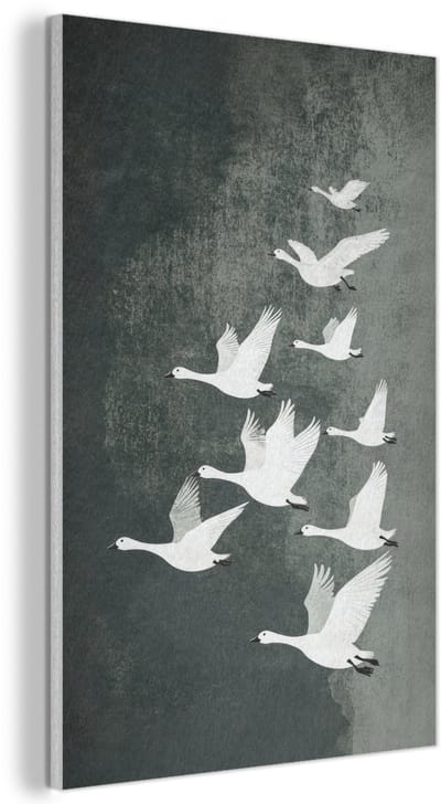Akoestisch wandpaneel 40x60 cm - Vilt schilderij Vogel - Japandi - Groen - Akoestische panelen - Geluidsdempende wanddecoratie - Geluidsisolatie woonkamer - Muurdecoratie geluidspanelen