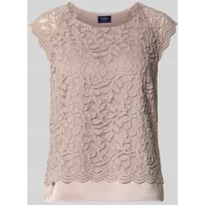 Blouseshirt van kant met ronde hals