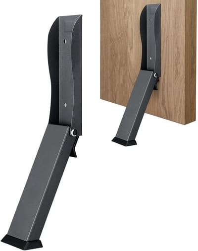 Deurstopper Wig - Zware Uitvoering - Voorkomt Schade - Dubbele Installatie - 14 cm Lengte - Zwart