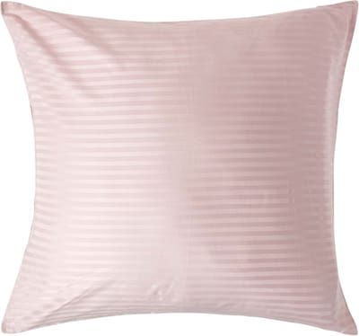 Homescapes Satijn Streep Katoen Kussensloop 80x80 cm – Lila – 100% Egyptisch Katoen – Draaddichtheid 330