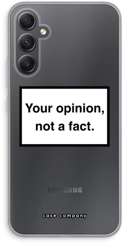 Case Company® - Hoesje geschikt voor Samsung Galaxy A34 hoesje - Your opinion - Soft Cover Telefoonhoesje - Bescherming aan alle Kanten en Schermrand