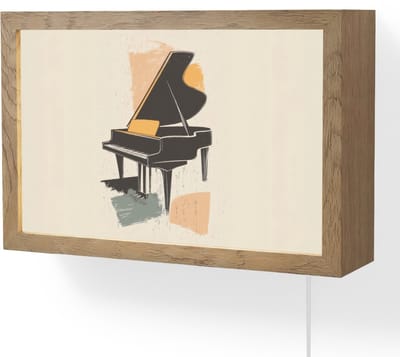 Wandlamp 30x20 cm - Oplaadbaar - Vleugel - Zwart - Abstract - Illustratie - Wandlampen binnen woonkamer - Slaapkamer lamp met kabel - Decoratieve nachtlamp - Vloerlamp snoer