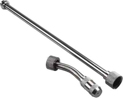 Hogedrukreiniger Verlengbuis - Sproeier Accessoire - Buiten Reinigen - Verstelbare Sproeihoek - 36 cm - Zilver
