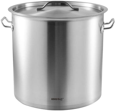 Kinghoff Kookpan 21 liter - Ø30cm - Geschikt voor alle Kookzones (Incl. Inductie) - Voor Professioneel en Huisgebruik - Stoompan - Soeppan