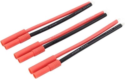 3 stuks 4mm Bullet Connectors met Behuizing en 10cm 12awg Kabel voor Elektronische Toepassingen, Hobby en Modelbouw