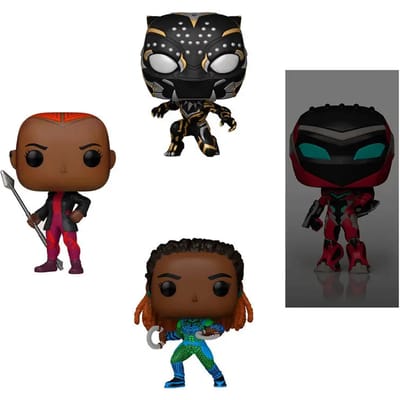 Pop Marvel: Black Panther - Wakanda Forever 4-Pack (Glow in the Dark)