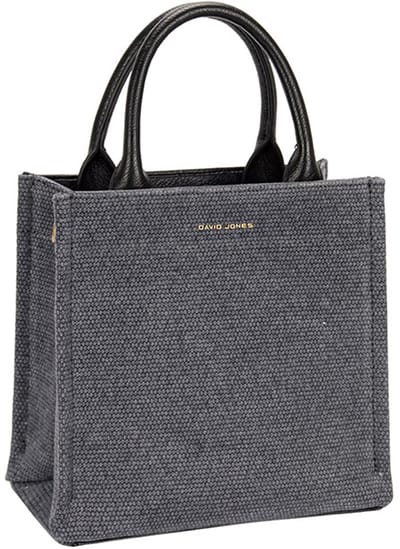 David Jones kunstlederen handtas - Erin - Zwart - Dames - Vierkant