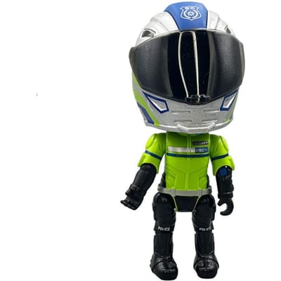 Transformerende Helm Gesimuleerde Motorrijder Pop Actiefiguur Beweegbare Ledematen Legering Motorhelm Speelgoed Cool Flexibel groen