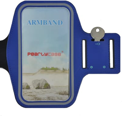 Geschikt voor Samsung A17/ A56/ A36/ A26/ A07/ F07/ S25 FE Sportband hoes sport armband hoesje Hardloopband Blauw