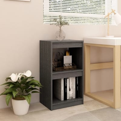 vidaXL - Boekenkast - 40x30x71,5 - cm - massief - grenenhout - grijs