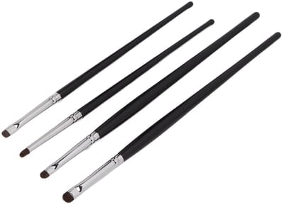 Dailygoods- Oogschaduwborstel Set - 4-delige Make-upborstelset - Ergonomische Handgreep - Dicht Haar - Klein Formaat - Rijke Poedergrijpkracht - Make-upborstel