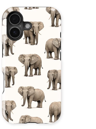 Safari Tough Case geschikt voor iPhone 17 | Premium hoesje met Safari Dieren Design | Geschikt voor Mag | Dieren Print Backcover geschikt voor iPhone 17 Olifant