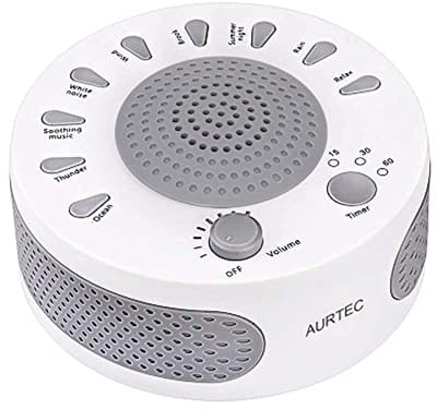 Geluidsmachine - Slaaphelper Geluid - Ontspanning en Slaap - 9 Natuurlijke Geluiden - Compact Formaat - Wit