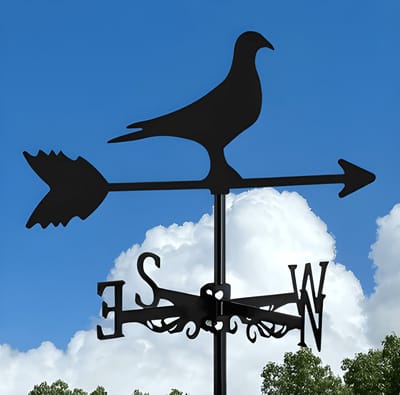 Metalen Windspinner met Dierenmotief - Smeedijzeren Tuin Decoratie voor Buiten - Ornament voor Daktuinen & Binnenplaatsen-Duif-Belle‘s product-Belle's product