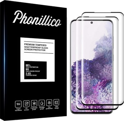 Screenprotector voor Samsung Galaxy S20 - 2 stuks Beschermglas van glas Transparante glazen schermbeschermfolie met zwarte randen