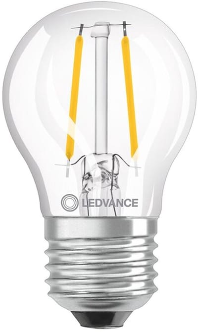 Ledvance LED Filament Lamp P45 E27 - 1.5W 136lm 2700K Ø45mm - Geschikt voor nachtlampen, vitrinekasten, sfeerverlichting