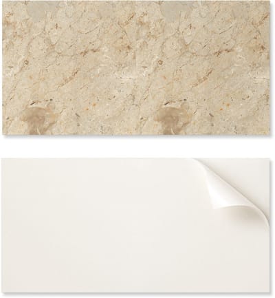 Zelfklevend vinylpaneel met print voor de woonkamer, 100x50 cm, met natuursteenpatroon.