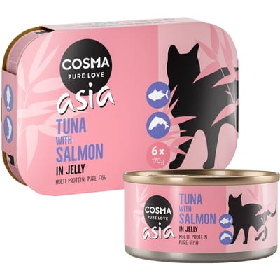 Cosma Thai / Asia in Gelei Kattenvoer 6 x 170 g Tonijn met Zalm