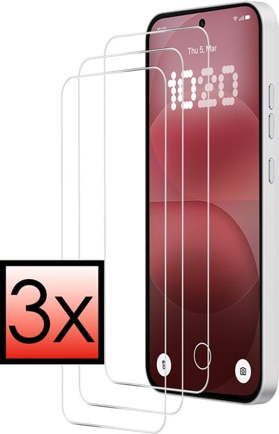 Screenprotector - 3 Stuks - Geschikt voor Nothing Phone (4a) Pro - Extra Sterk - Beschermglas - Gehard Glas - Tempered Glass - Screen Protector - Bescherm Cover