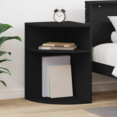 vidaXL - Bijzettafel - Zwart - 39,7 - x - 39,7 - x - 60 - cm - Bewerkt - hout