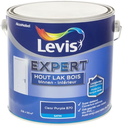 Levis - Expert Hout Lak Binnen Satin Mix - Clear Purple B70 - Mengverf - 2,5 L