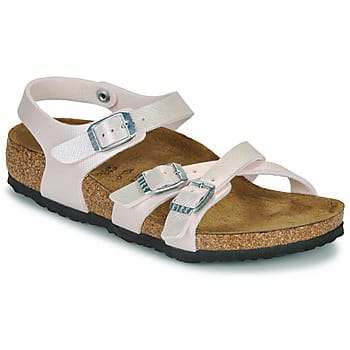 Platte sandalen BIRKENSTOCK Kumba Kids Saffiano Iridescent LightRose
