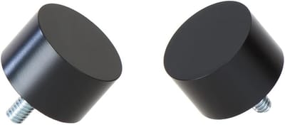 Eindknoppen voor Gordijnstangen van 7/8 en 1 Inch Diameter - Zwart